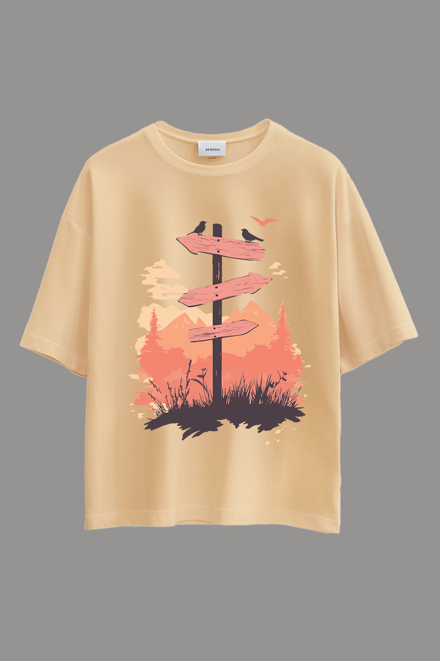 Oversized Travel T-Shirt – Direction