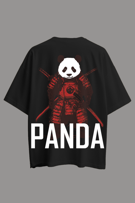 Oversized Panda Samurai T-Shirt