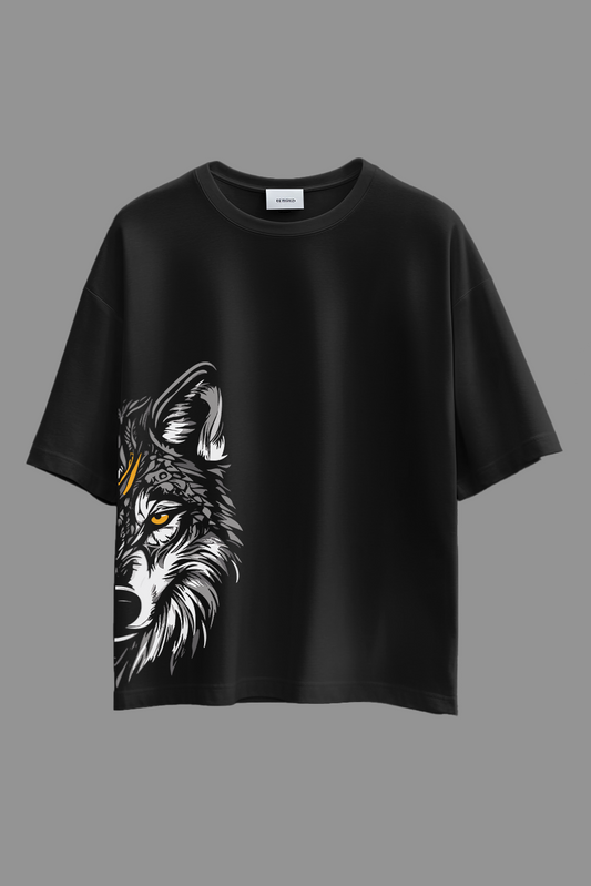 Oversized Wolf Tribal T-Shirt